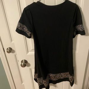 black dress with embroidery